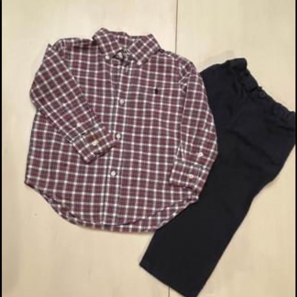 Ralph Lauren 2T oxford/ Children’s Place Jeans